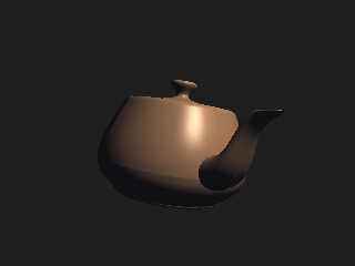 A bronze-coloured teapot, shaded smoothly, on a dark grey background.